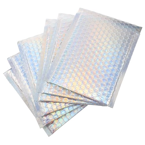 ZUNOXAZ 16 Stück Teiliges Selbstklebende Luftpolster versandtaschen Wasserfest Reißfest Farbig Schimmernde Polstermaterialien für Bekleidungs Kosmetikverpackung Vielseitig Einsetzbar von ZUNOXAZ