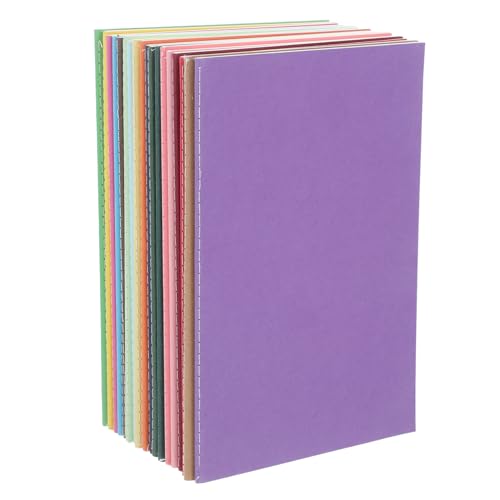 ZUNOXAZ 18 Stück Kraft Notizbuch Bunt für Schreiben Zeichnen Notizen Design Hochwertiges Kraftpapier für Schule und Büro von ZUNOXAZ