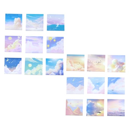 ZUNOXAZ 18 Stück Teiliges Kreatives Memo Pads Bunte DIY Notizzettel Selbstklebende Haftnotizen für Büro und Schule Praktische Planungsblöcke Handliche für Studenten und Zuhause von ZUNOXAZ