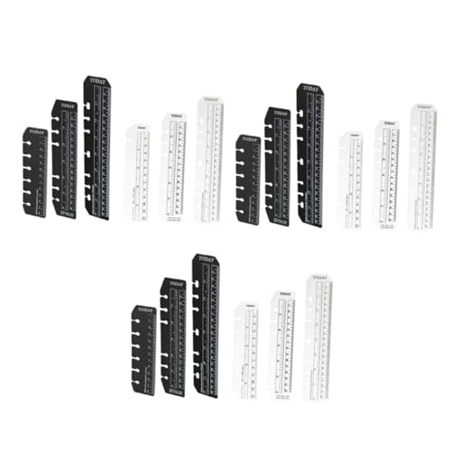 ZUNOXAZ 18 Stück Teiliges Lesezeichen Lineal aus PVC Planer Marker in Schwarz und Transparent Praktische Seitenmarkierer und Lineal für Ringbuch Leicht und Langlebig für Büro und Schule ZUNOXAZ 18 Stück Teiliges Lesezeichen Lineal aus PVC Planer Marker in Schwarz und Transparent Praktische Seitenmarkierer und Lineal für Ringbuch Leicht und Langlebig für Büro und Schule von ZUNOXAZ