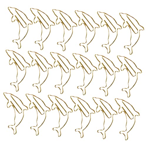 ZUNOXAZ 18 Stück Teiliges Metall Cartoon Büroklammern Kreative Dolphin Form Robuste Büroaccessoires für Dokumente Fotos Notizen und Diy Projekte von ZUNOXAZ