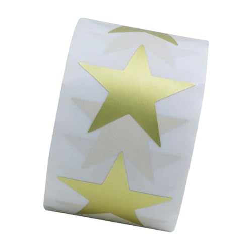 ZUNOXAZ 1Rolle Sternaufkleber Kindergartenbelohnungsetikett Selbstklebende Sternsticker für Design für Bastelprojekte und von ZUNOXAZ