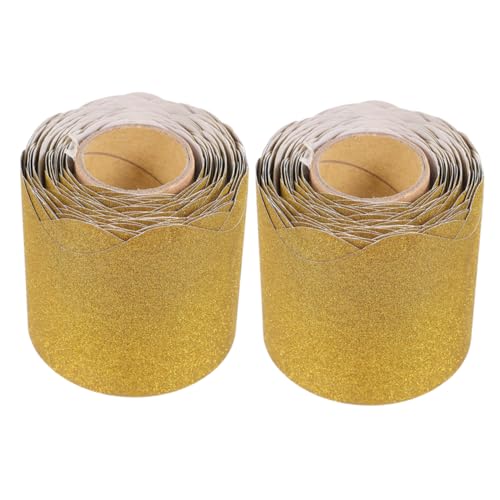 ZUNOXAZ 2 Rollen Tafel-Rand-Aufkleber Glitzerbordüren Pinnwand-Grenzen gezackte Ränder Klassenzimmergrenzen gewelltes Pinnwandpapier Grenzpapier Festival Pinnwand Grenze Tafelrand Gelb ZUNOXAZ 2 Rollen Tafel-Rand-Aufkleber Glitzerbordüren Pinnwand-Grenzen gezackte Ränder Klassenzimmergrenzen gewelltes Pinnwandpapier Grenzpapier Festival Pinnwand Grenze Tafelrand Gelb von ZUNOXAZ