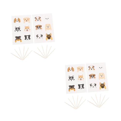 ZUNOXAZ 2 Sätze Hund Geburtstagstorte Deko Set Teiliges Hunde Themen Cake Topper Für Haustiergeburtstagsfeiern Einfache Anwendung Mit Zahnstochern Und Kleber Für Partys Und 36 Stücke * 2 von ZUNOXAZ