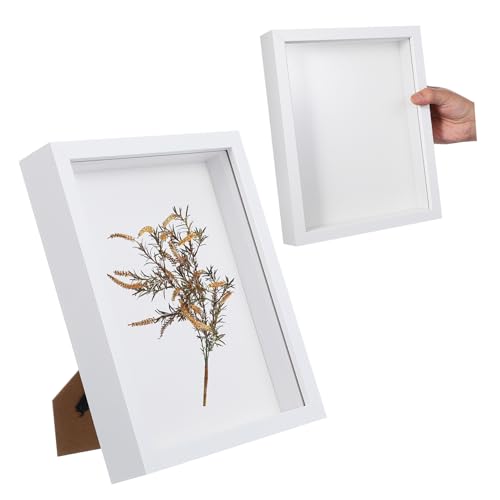 ZUNOXAZ 2 Stk. Tiefer Holz Rahmen Display für Blumen Insekten Memorabilien Kreative Objektrahmen zum Befüllen Künstlerischer Bilderrahmen als Geschenkset Weiß ZUNOXAZ 2 Stk. Tiefer Holz Rahmen Display für Blumen Insekten Memorabilien Kreative Objektrahmen zum Befüllen Künstlerischer Bilderrahmen als Geschenkset Weiß von ZUNOXAZ
