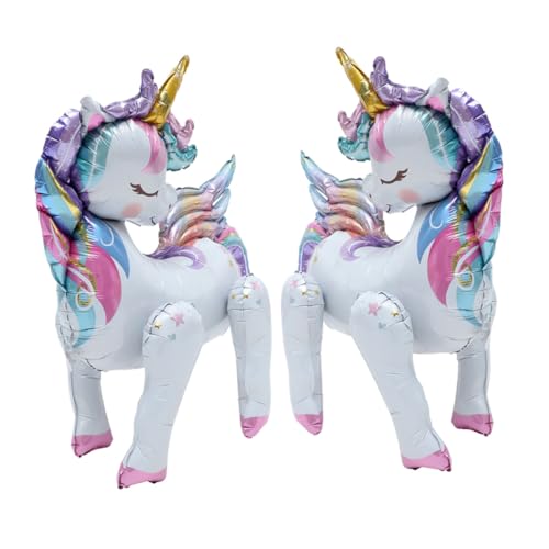 ZUNOXAZ 2 Stück Aluminiumfolie Einhorn Luftballons Partydekoration Einhorn Tischmittelstücke Robust Reißfest Brillante Farben für Geburtstagsfeier Mädchen ZUNOXAZ 2 Stück Aluminiumfolie Einhorn Luftballons Partydekoration Einhorn Tischmittelstücke Robust Reißfest Brillante Farben für Geburtstagsfeier Mädchen von ZUNOXAZ
