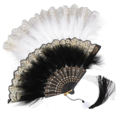 ZUNOXAZ 2 Stück Faltbare Plume Handfächer für Hochzeiten Brautfächer mit Einzigartigem Design für Brautpaare und Festliche Anlässe Handgefertigt und Langlebig ZUNOXAZ 2 Stück Faltbare Plume Handfächer für Hochzeiten Brautfächer mit Einzigartigem Design für Brautpaare und Festliche Anlässe Handgefertigt und Langlebig von ZUNOXAZ
