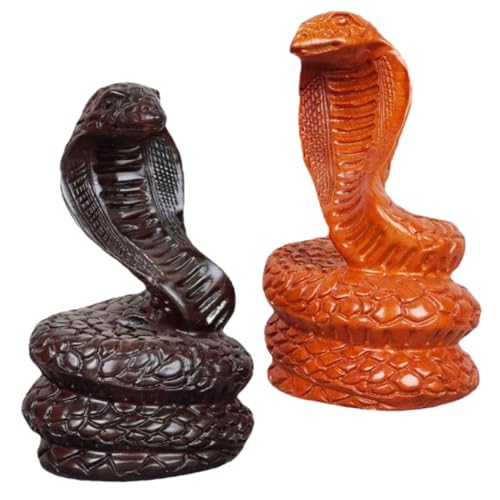 ZUNOXAZ 2 Stück Holzschlangen Figurine Feng Shui Deko Holzskulptur Chinesisches Neujahrsdekor Bürodekoration aus Rosenholz und Afrikanischem Ebenholz ZUNOXAZ 2 Stück Holzschlangen Figurine Feng Shui Deko Holzskulptur Chinesisches Neujahrsdekor Bürodekoration aus Rosenholz und Afrikanischem Ebenholz von ZUNOXAZ