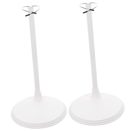 ZUNOXAZ 2 Stück Puppenständer Weiß Edelstahl Stabiler Puppenhalter für Innenraum Leicht und Tragbar zur Display Aufbewahrung von Sammlerpuppen und Figuren von ZUNOXAZ
