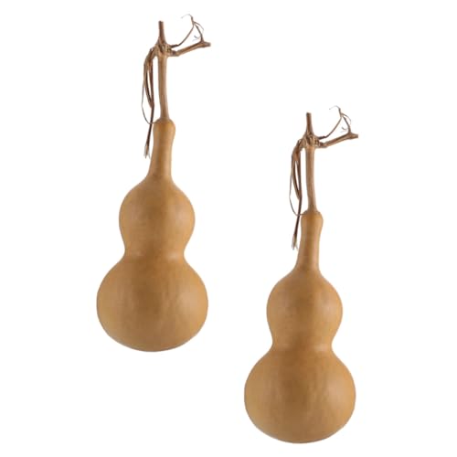 ZUNOXAZ 2 Stück Teiliges Natürliches Calabash Deko mit Kreativem Handgefertigtem Design Langlebigem Material und Eleganter Dekorativer Gourd Schmuck für Wohn und Schreibtischgestaltung von ZUNOXAZ