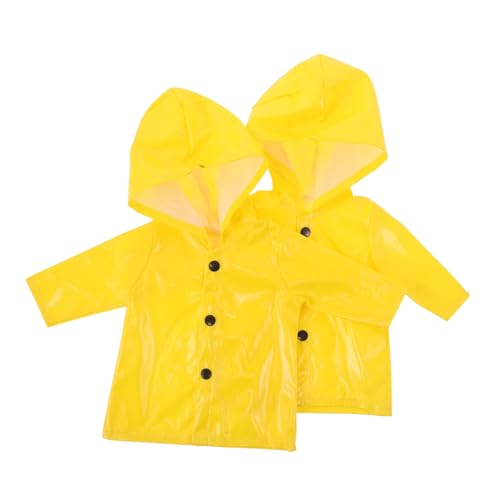 ZUNOXAZ 2 Stück Teiliges Puppen Gelb wasserdichte Kleidung für Puppen Realistische Details Leichter Schutz für Kreatives Rollenspiel und Outdoor-spielspaß von ZUNOXAZ