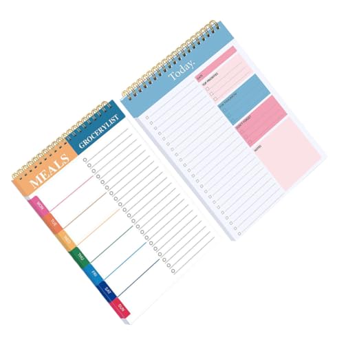 ZUNOXAZ 2 Stück Undatierter Spiralblock To Do Liste Notizblock Teiliges Täglicher Planer mit Abreißbaren Blättern für Aufgaben Termine und Einkaufslisten Büro Schule Organizer ZUNOXAZ 2 Stück Undatierter Spiralblock To Do Liste Notizblock Teiliges Täglicher Planer mit Abreißbaren Blättern für Aufgaben Termine und Einkaufslisten Büro Schule Organizer von ZUNOXAZ
