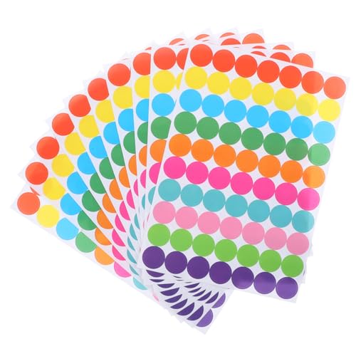 ZUNOXAZ 20 Blatt Farbige Runde Punktaufkleber Selbstklebend mit Farben Kleine Etiketten zum Markieren Sortieren Siegeln und Beschriften für Büro Haushalt und Schule ZUNOXAZ 20 Blatt Farbige Runde Punktaufkleber Selbstklebend mit Farben Kleine Etiketten zum Markieren Sortieren Siegeln und Beschriften für Büro Haushalt und Schule von ZUNOXAZ