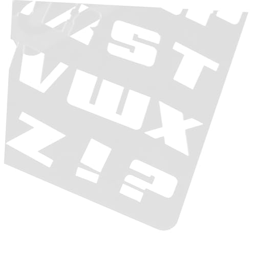 ZUNOXAZ 20 Blatt Teiliges Wiederverwendbare Kunststoff Buchstaben Schablonen für Wandbemalung und DIY Leichte Fein Gearbeitete Malschablonen für Kreative Wand Möbelgestaltung für Spray von ZUNOXAZ