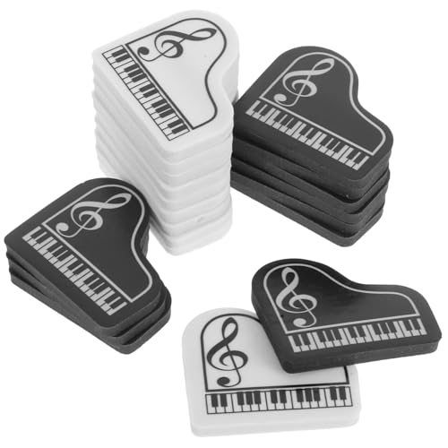 ZUNOXAZ 20 Stck Teiliges Kleine Radiergummis in Klavierform Niedlich und Handlich aus Langlebigem Tpr material als Belohnung für Schüler Einfach zu Verwenden für Schule Zufällige Farbe von ZUNOXAZ