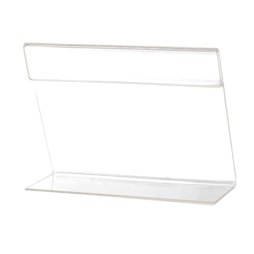 ZUNOXAZ 20 Stück Acryl Preisschildhalter Form Transparent Langlebig Wiederverwendbar Preisetiketten Displayständer für Supermärkte Einzelhandel Geschäfte von ZUNOXAZ