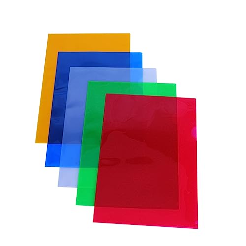 ZUNOXAZ 20 Stück Förmiger Dokumentenordner Praktischer und Transparenter Aktenordner aus Kunststoff für Büro Schule und Alltag Farben Zufällig Zufällige Farbe Zufällige Farbe von ZUNOXAZ