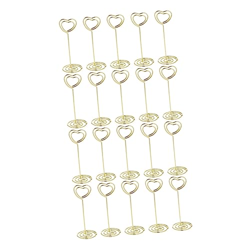 ZUNOXAZ 20 Stück Kreative Memo Clips Vielseitige Kartenhalter für Fotos und Notizen für Tischdekoration Küche und Wohnzimmer Goldfarben von ZUNOXAZ