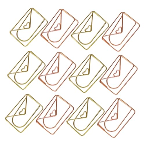 ZUNOXAZ 20 Stück Metall Büroklammern Umschlagform Roségold Gold Kleine Bunte Papierklammern Süße Clips als Lesezeichen und Seitenmarkierer für Büro Schule Hochzeit Party Dekoration ZUNOXAZ 20 Stück Metall Büroklammern Umschlagform Roségold Gold Kleine Bunte Papierklammern Süße Clips als Lesezeichen und Seitenmarkierer für Büro Schule Hochzeit Party Dekoration von ZUNOXAZ