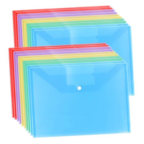 ZUNOXAZ 20 Stück Teiliges Kunststoff Dokumentenmappe mit Knopfverschluss Wasserfest Reißfest Farbige Aktenhüllen zur Sicheren Aufbewahrung von Rechnungen Berichten und Quittungen für Büro ZUNOXAZ 20 Stück Teiliges Kunststoff Dokumentenmappe mit Knopfverschluss Wasserfest Reißfest Farbige Aktenhüllen zur Sicheren Aufbewahrung von Rechnungen Berichten und Quittungen für Büro von ZUNOXAZ