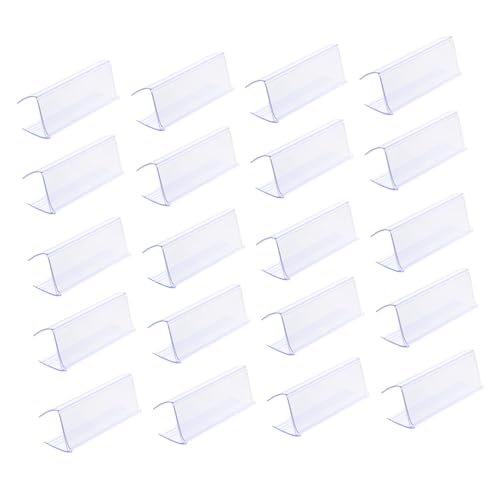 ZUNOXAZ 20 Stück Teiliges Transparente Kunststoff Preisschildhalter Praktische Etikettenhalter für Supermarktregale Klare Kunststoff Label Rack für Effiziente Warenpräsentation und ZUNOXAZ 20 Stück Teiliges Transparente Kunststoff Preisschildhalter Praktische Etikettenhalter für Supermarktregale Klare Kunststoff Label Rack für Effiziente Warenpräsentation und von ZUNOXAZ