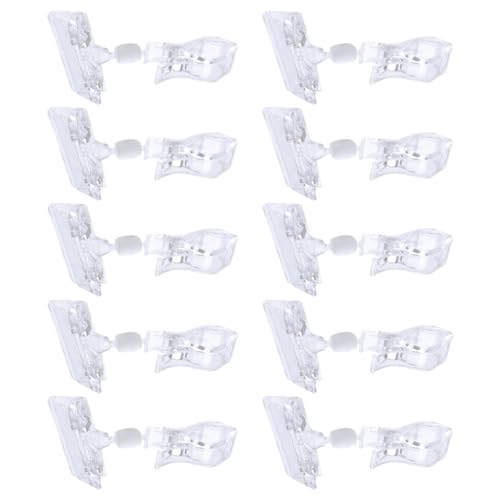 ZUNOXAZ 20 Stück Teiliges Transparente Preisschildhalter Clips Drehbare Merchandise Sign Clips für Supermärkte Bekleidungsgeschäfte und Verkaufsanzeigen von ZUNOXAZ