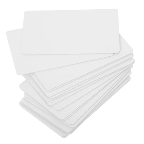 ZUNOXAZ 20 Stück Weiße Karte Drucken Sublimationsdruckbare Karten Leere Weiße Karten Bedruckbare Pvc-karte Sublimationskarten Leere Sicherheitskarten Plastikausweis Id-abzeichen Weiß Pvc von ZUNOXAZ