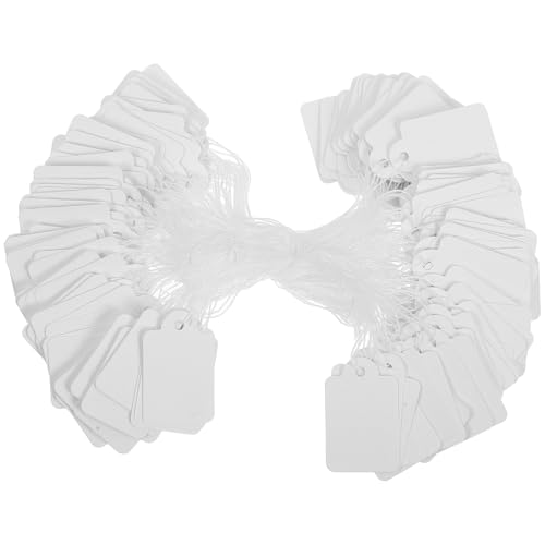 ZUNOXAZ 200 Stück Hangtags mit Schnur Beschreibbare Preisetiketten für Schmuck und Kleidung für Einzelhandelsanzeigen und Etikettierung ZUNOXAZ 200 Stück Hangtags mit Schnur Beschreibbare Preisetiketten für Schmuck und Kleidung für Einzelhandelsanzeigen und Etikettierung von ZUNOXAZ
