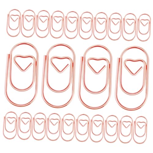 ZUNOXAZ 200 Stück Kleine Herz Büroklammern aus Metall Dekorative Langlebige Paper Clips Rostfrei Vielseitig für Büro Zuhause Lesezeichen Organisation von ZUNOXAZ