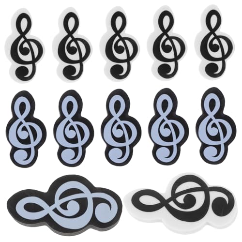 ZUNOXAZ 20Stücke Mini Radiergummis Form von Musiknoten Niedliche Radiergummis für Studenten und Tragbar Schule und Büro aus Sicherem Material Einfache von ZUNOXAZ