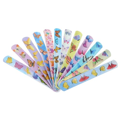 ZUNOXAZ 24 Stück Schmetterling Themen Schnapparmbänder Cartoon Armbänder für Kindergeburtstag Mitgebsel Partygeschenke Kreative und Sichere Geschenktütenfüllung von ZUNOXAZ