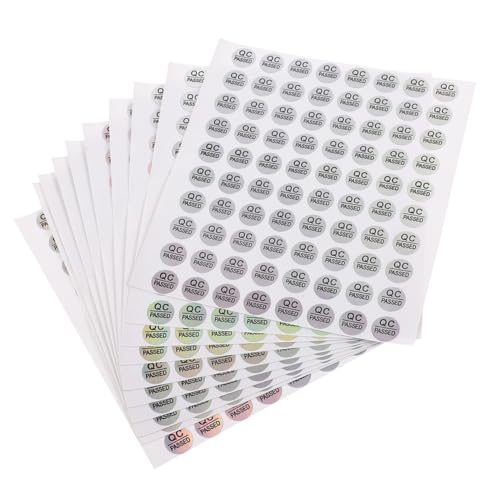 ZUNOXAZ 2400 Stück Qc Passed Etiketten Aufkleber Selbstklebende Qualitätskontroll Sticker für Lager Runde Prüfaufkleber zur Verbesserung Effizienz und Reduzierung von Fehlern von ZUNOXAZ