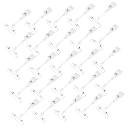 ZUNOXAZ 25 Stück Rotierbare Preisschildhalter Clips Doppelte Etikettenklemmen aus Kunststoff für Merchandise und Namensschilder für Effektive Produktpräsentation ZUNOXAZ 25 Stück Rotierbare Preisschildhalter Clips Doppelte Etikettenklemmen aus Kunststoff für Merchandise und Namensschilder für Effektive Produktpräsentation von ZUNOXAZ