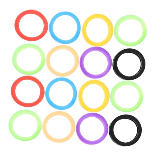 ZUNOXAZ 25 Stück Teiliges Elastische Silikon Schlüsselkappen Bunte Key Identifier Tags Flexible Schutzabdeckungen für Hausschlüssel Kratzfest und Robust Einfach Anzubringen von ZUNOXAZ
