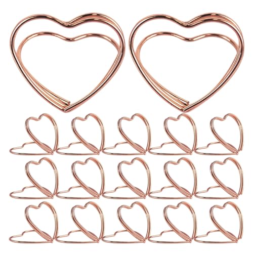 ZUNOXAZ 25 Stück Teiliges Herz Tischkartenhalter aus Metall für Hochzeiten Geburtstagsfeiern Valentinstag Multifunktionale Foto und Kartenhalter für Tischdekorationen von ZUNOXAZ