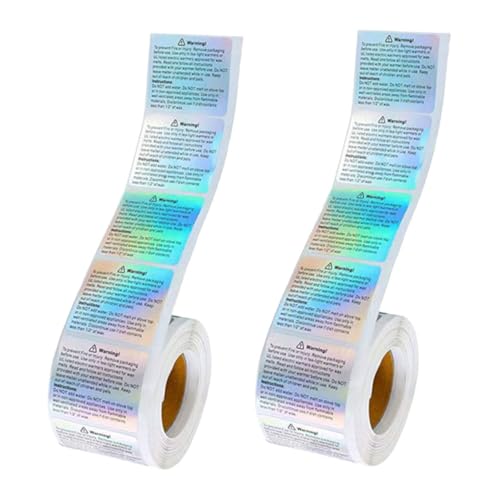 ZUNOXAZ 2Rollen Wachs Schmelz Warnetiketten Holographische Sicherheitsaufkleber Rechteckige Selbstklebende Etiketten für Kerzen für Diy Kerzengläser und Dosen Etiketten pro Rolle ZUNOXAZ 2Rollen Wachs Schmelz Warnetiketten Holographische Sicherheitsaufkleber Rechteckige Selbstklebende Etiketten für Kerzen für Diy Kerzengläser und Dosen Etiketten pro Rolle von ZUNOXAZ
