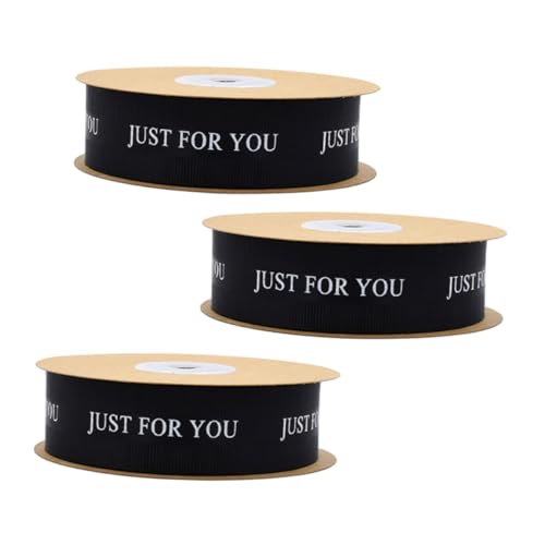 ZUNOXAZ 3 Rollen Hochzeitssatinband Schwarz For You Geschenkband Dekoration Bastelband für Hochzeitsfeier Party Geschenkverpackung Schleifen Diy ZUNOXAZ 3 Rollen Hochzeitssatinband Schwarz For You Geschenkband Dekoration Bastelband für Hochzeitsfeier Party Geschenkverpackung Schleifen Diy von ZUNOXAZ