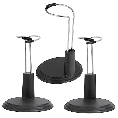 ZUNOXAZ 3 STÜCKE Doll Holder Teiliges Puppenständer Schwarz für Stabile Präsentation von Puppen Figuren und Modellen für Kinderzimmer und Spielzeugorganisation von ZUNOXAZ