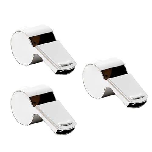 ZUNOXAZ 3 Stück Edelstahl Schiedsrichterpfeifen Laut Signalpfeifen mit Metallanhänger für Fußball Sport Outdoor Notfalltraining und Hilfe ZUNOXAZ 3 Stück Edelstahl Schiedsrichterpfeifen Laut Signalpfeifen mit Metallanhänger für Fußball Sport Outdoor Notfalltraining und Hilfe von ZUNOXAZ