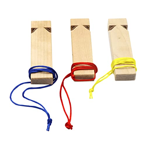 ZUNOXAZ 3 Stück Holz Pfeife für DIY Malpfeifen mit Zuggeräusch Musikinstrument für Kreative Partys Geeignet für Junge Mädchen Langlebig und Stylisch Zufällige Farbe Zufällige Farbe von ZUNOXAZ