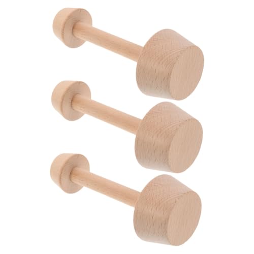 ZUNOXAZ 3 Stück Holz-doppelseitiger Tortenstampfer Natürliches Holz-backwerkzeug für Mini-Gebäck und Desserts Doppelseitiger Teigpresse für Kleine und Große Tartengrundlagen von ZUNOXAZ