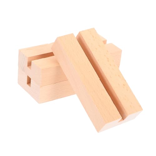 ZUNOXAZ 3 Stück Marketing-Schilderständer Zeichen steht für Anzeige Papierständer Tisch-Menüständer Hochzeitstischschilder stehen stehen Bildhalter für Tische Tischwerbeständer Holz Beige von ZUNOXAZ