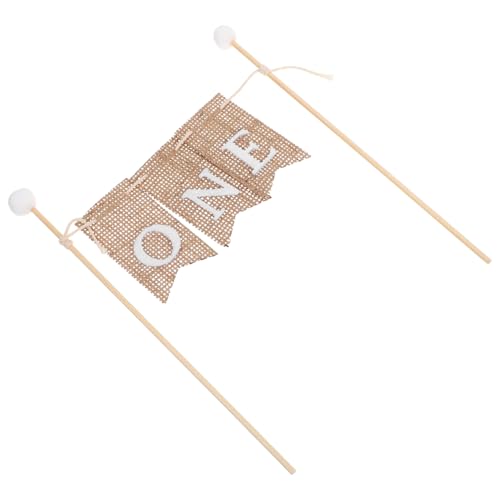 ZUNOXAZ 3 Stück Teiliges Geburtstagskuchen-dekorationsset Handgefertigtes Happy Birthday Banner Cake Topper Wimpel für Jahr Party Kuchendeko Wiederverwendbar von ZUNOXAZ