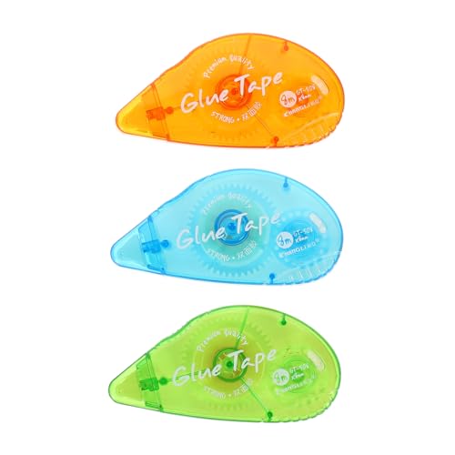 ZUNOXAZ 3 Stück Teiliges Stark Haftendes Doppelseitiges Klebeband Transparent für Schüler Büro DIY Basteln Praktische Haftstreifen Flexibel Zuschneidbar Ergonomisch Gestaltet von ZUNOXAZ