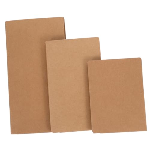 ZUNOXAZ 3 Stück Veranstalter Dokumentenhalter Aus Papier Notebook-einsatz Nachfüllen Kartenorganisatorhalter Zipper -dokumentfall Reißverschlusstasche Kraftpapier Khaki von ZUNOXAZ