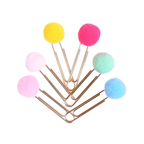 ZUNOXAZ 30 Stück Bunte Büroklammern mit Plüschball Lesezeichen Clip Starke Haftkraft Vielseitig als Memo und Fotoklammer für Schule Büro und Zuhause Kawaii Design Mischfarben ZUNOXAZ 30 Stück Bunte Büroklammern mit Plüschball Lesezeichen Clip Starke Haftkraft Vielseitig als Memo und Fotoklammer für Schule Büro und Zuhause Kawaii Design Mischfarben von ZUNOXAZ