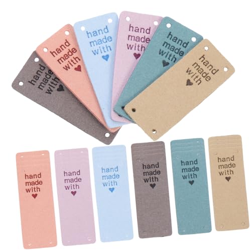ZUNOXAZ 30 Stück Teiliges Bunte Mikrofasersetiketten Handgefertigt mit Geprägtem Design Flexible Leichte Labels zum Annähen für Kleidung Jeans Taschen Hüte für DIY nähprojekte und ZUNOXAZ 30 Stück Teiliges Bunte Mikrofasersetiketten Handgefertigt mit Geprägtem Design Flexible Leichte Labels zum Annähen für Kleidung Jeans Taschen Hüte für DIY nähprojekte und von ZUNOXAZ