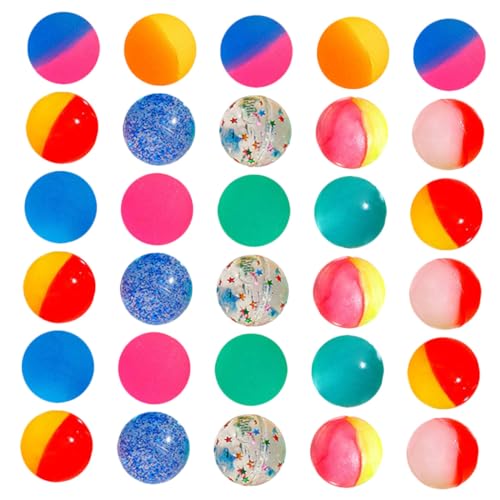ZUNOXAZ 30 Stück Teiliges Bunter Elastischer Hüpfbälle aus Strapazierfähigem Kleine Leichte Spielbälle für Party mitgebsel und Geschenk für Drinnen und Draußen ZUNOXAZ 30 Stück Teiliges Bunter Elastischer Hüpfbälle aus Strapazierfähigem Kleine Leichte Spielbälle für Party mitgebsel und Geschenk für Drinnen und Draußen von ZUNOXAZ