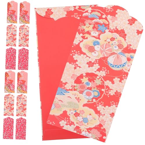 ZUNOXAZ 30 Stück Teiliges Japanische Rote Umschläge für Frühlingsfest und Hochzeit Glatte Oberfläche Festliches Design mit Kirschblüte und Goldfächer Glücksbringer Geldbeutel für Neujahr ZUNOXAZ 30 Stück Teiliges Japanische Rote Umschläge für Frühlingsfest und Hochzeit Glatte Oberfläche Festliches Design mit Kirschblüte und Goldfächer Glücksbringer Geldbeutel für Neujahr von ZUNOXAZ