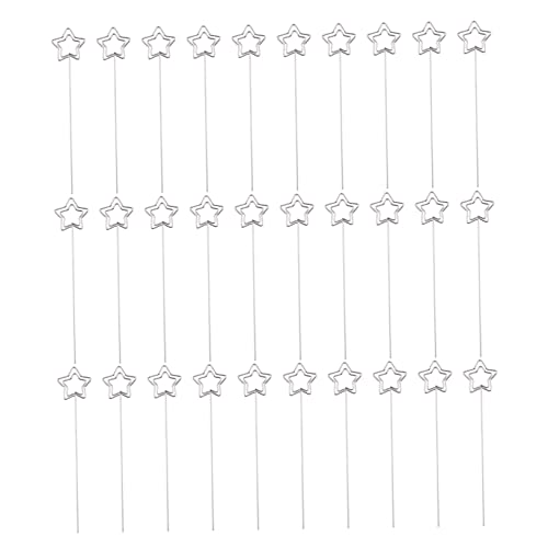 ZUNOXAZ 30 Stück Teiliges Metall Drahtclips Tischkartenhalter Vielseitig Flexibel Langlebig Silberfarbene Memo Foto Kartenhalter für Hochzeit Party Dekoration von ZUNOXAZ